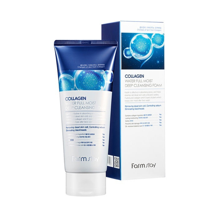 Collagen Water Full Moist Deep Cleansing Foam 180ml - Image 1