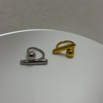 Ατσάλινο δαχτυλίδι πλακέ-μπίλια