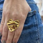 Ατσάλινο δαχτυλίδι σε σχήμα καρδιάς - Image 2