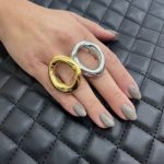 Ατσάλινο δαχτυλίδι οβάλ πολυτελές