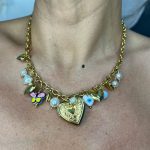 Ατσάλινο κολιέ με charms