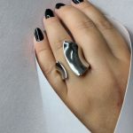 Ατσάλινο δαχτυλίδι με άνοιγμα μπροστά - Ασημί