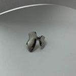 Ατσάλινο δαχτυλίδι με άνοιγμα μπροστά - Ασημί - Image 2